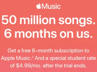 Apple Music 6 months free deal for US students